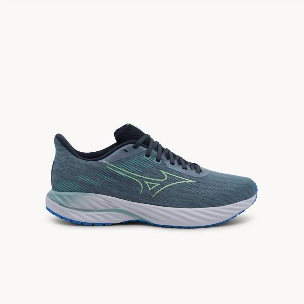 NEW MIZUNO men's wave inspire 21 running shoe in tradewinds/neo mint